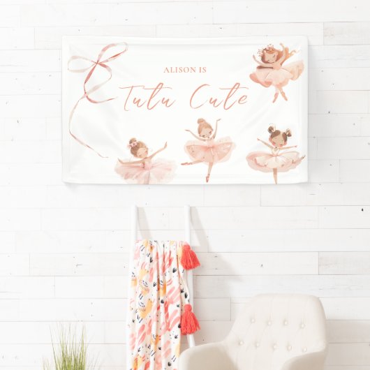 Tutu Niedlich Ballerina Birthday Banner (Insitu)