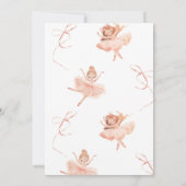 Tutu Niedlich Ballerina Birthday Einladung (Rückseite)