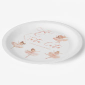 Tutu Niedlich Ballerina Birthday Pappteller (Schrägansicht)