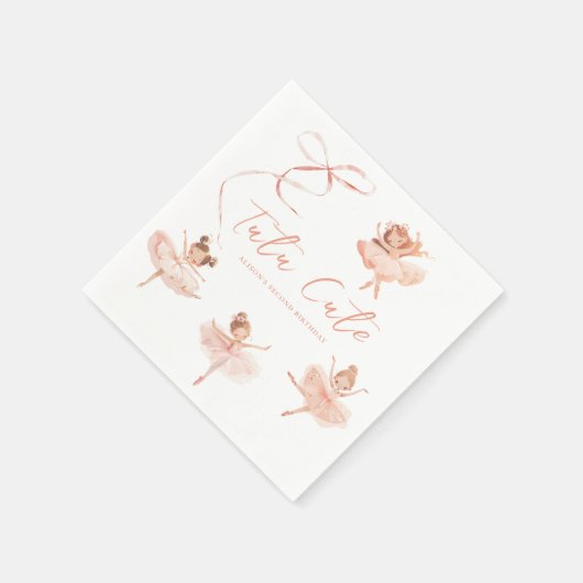 Tutu Niedlich Ballerina Birthday Serviette (Ecke)