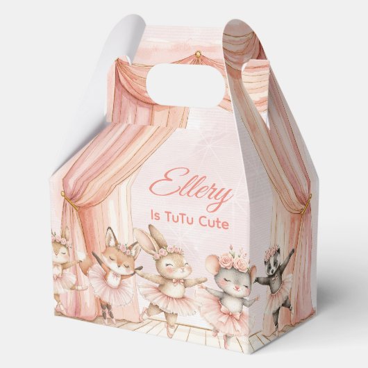 🦊 🐰 "TuTu Niedlich" Ballerina Party Box Geschenkschachtel (Vorderseite)