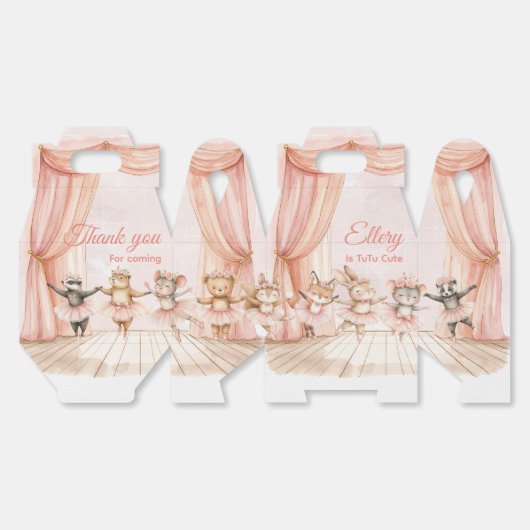 🦊 🐰 "TuTu Niedlich" Ballerina Party Box Geschenkschachtel (Ungeklappt)
