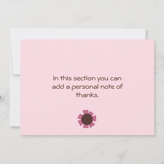 Tutu Niedlich/Ballerina Tiere Danke Karten (Rückseite)