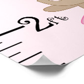 Tutu Niedlich Ballet Animals Growth Chart Behielt  Poster (Ecke)