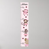 Tutu Niedlich Ballet Animals Growth Chart Behielt  Poster (Vorne)