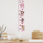 Tutu Niedlich Ballet Animals Growth Chart Behielt  Poster (Küche)