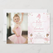 Tutu Niedlich Ballet Dancer Ballerina Birthday Fot Einladung (Vorderseite)