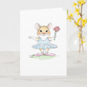 Tutu Niedlich Ballet Mouse Card Karte (Gelbe Blume)