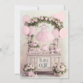 Tutu Niedlich Ballet Pink Ballerina Thema für Mädc Einladung