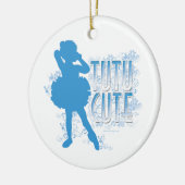 TuTu Niedlich blau Keramik Ornament (Links)