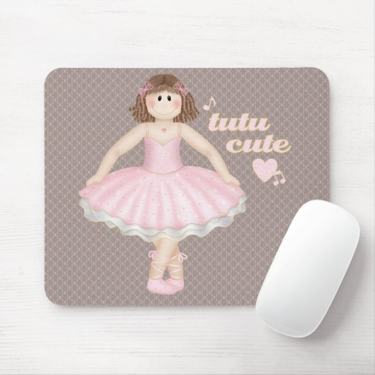 Tutu Niedlich (Brünett) - Mousepad (Mit Mouse)