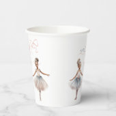 Tutu Niedlich Elegante Ballerina Watercolor Geburt Pappbecher (Links)