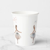 Tutu Niedlich Elegante Ballerina Watercolor Geburt Pappbecher (Rechts)