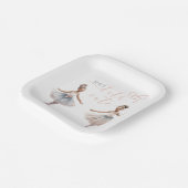 Tutu Niedlich Elegante Ballerina Watercolor Geburt Pappteller (Gewinkelt)