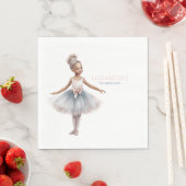 Tutu Niedlich Elegante Ballerina Watercolor Geburt Serviette (Beispiel)