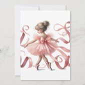 Tutu Niedlich | Enchanted Ballerina Birthday Party Einladung (Rückseite)