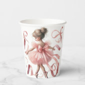 Tutu Niedlich | Enchanted Ballerina Birthday Party Pappbecher (Rückseite)