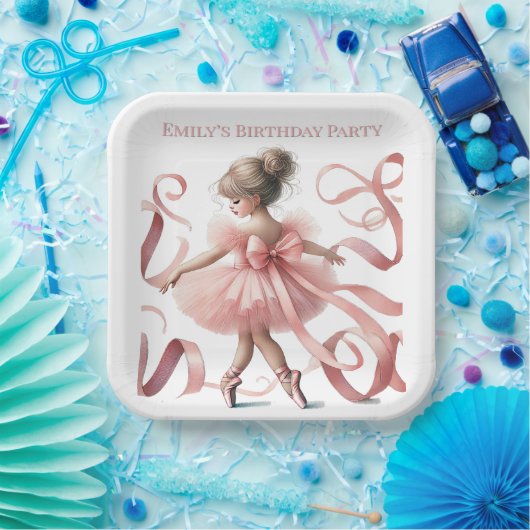 Tutu Niedlich | Enchanted Ballerina Birthday Party Pappteller (Party)