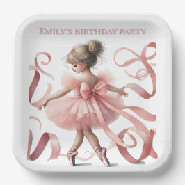 Tutu Niedlich | Enchanted Ballerina Birthday Party Pappteller