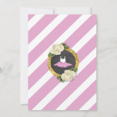 Tutu Niedlich Girl Rose Pink Ballet Babydusche Ein Einladung (Rückseite)