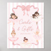 Tutu Niedlich Girls 2. Ballerina Cards & Gifts Zei Poster (Vorne)
