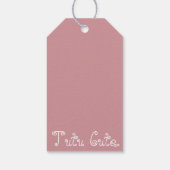 Tutu Niedlich Pink Ballerina Birthday Geschenkanhänger (Rückseite)