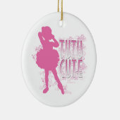 TuTu Niedlich Pink Keramik Ornament (Rechts)