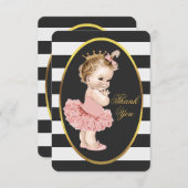 Tutu Niedlich Prinzessin Ballerina Streifen Vielen Einladung (Vorne/Hinten)