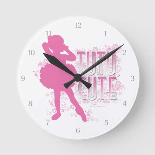 Tutu niedlich runde wanduhr (Vorderseite)