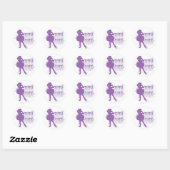 Tutu Niedlich (Violet) Runder Aufkleber (Blatt)