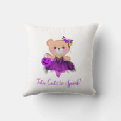Tutu Niedlich zu sprechen! Teddy Bear Witch Baller Kissen (Rückseite)