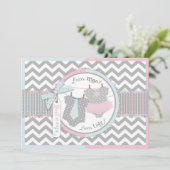 Tutu oder Krawatte Gender Reveal Party Einladung 2 (Stehend Vorderseite)