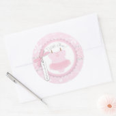 Tutu Polka Dot Jumper & Winter Snowflake Vielen Da Runder Aufkleber (Umschlag)