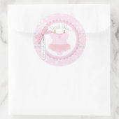 Tutu Polka Dot Jumper & Winter Snowflake Vielen Da Runder Aufkleber (Tasche)