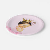 Tutu Princess Ballerina Babydusche Pappteller (Schrägansicht)