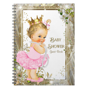 Tutu-Prinzessin-Baby-Shower-Gästebuch Notizblock