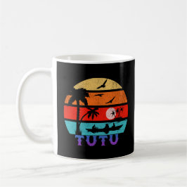 Tutu Retro Sunset Ocean Großvater Kaffeetasse
