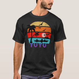Tutu Retro Sunset Ocean Großvater T-Shirt