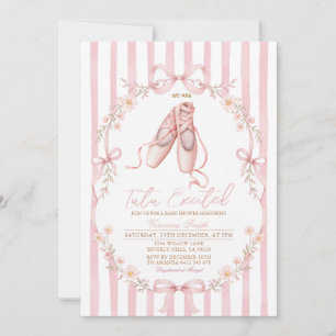 Tutu Rosa Ballettschuhe Mädchen Baby Shower Einladung
