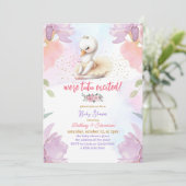 Tutu spannende Babymädchendusche Einladung (Stehend Vorderseite)