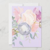 Tutu spannende Babymädchendusche Einladung (Rückseite)