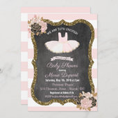 Tutu spannende Tutu Baby Dusche Einladung (Vorne/Hinten)