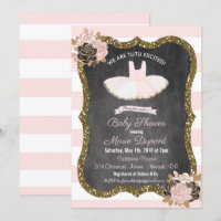 Tutu spannende Tutu Baby Dusche Einladung