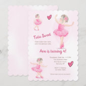Tutu Sweet Ballerina Einladung (Vorne/Hinten)