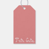 Tutu und Ballett Slipper Geschenkanhänger (Rückseite)