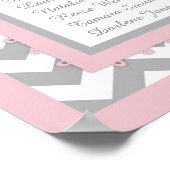 Tutu Windeln Hintern Babydusche Sitzplan Poster (Ecke)