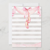 Tutu's and Twirls Ballerina Birthday Einladung (Rückseite)