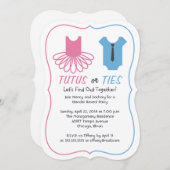 Tutus oder Krawatte Party Einladung (Vorne/Hinten)