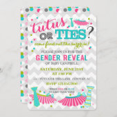 Tutus-oder Krawatten-Geschlecht decken Einladung (Vorne/Hinten)