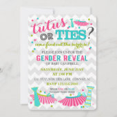 Tutus-oder Krawatten-Geschlecht decken Einladung (Vorderseite)